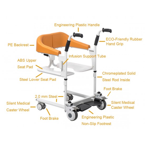 كرسي متحرك لنقل المريض متعدد المهام 
